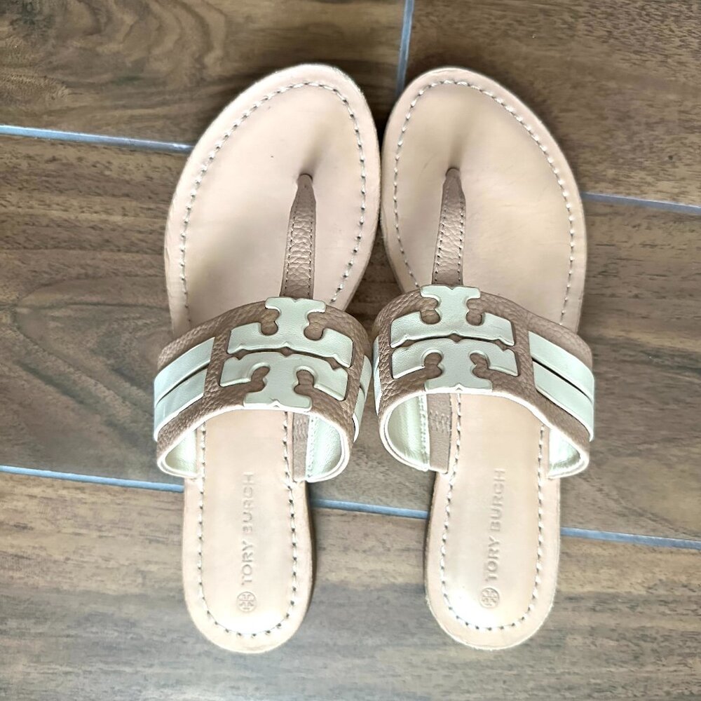 Tory Burch Sandals (two tone beige - Size 7.5)